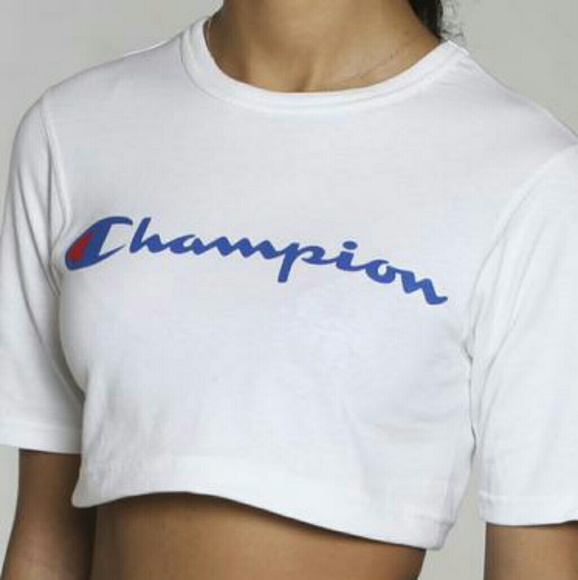 💕90s VINTAGE CROPPED CHAMPION TEE - WHITE😍💕 - Picture 3 of 6